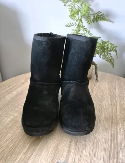 Botas negras de gamuza para mujer Bamers - miniatura 2
