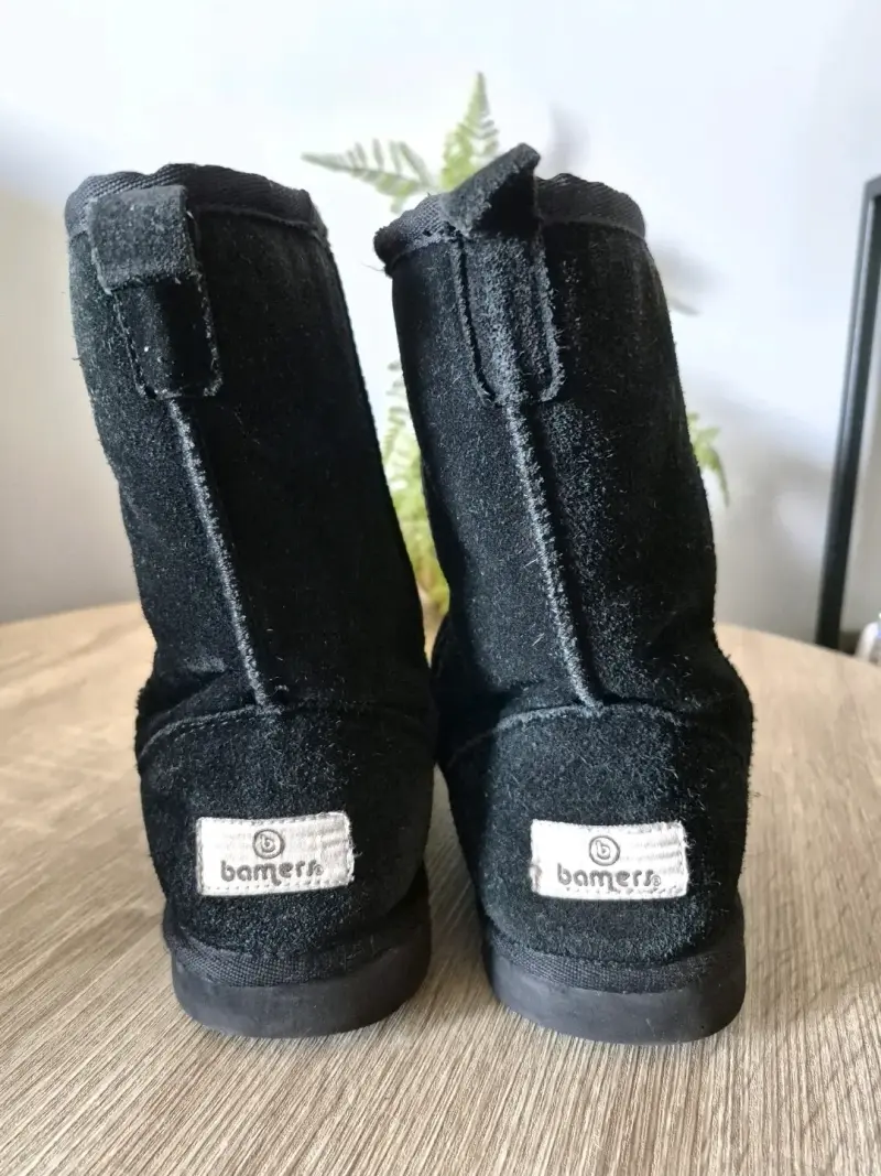 Botas negras de gamuza para mujer Bamers - 3