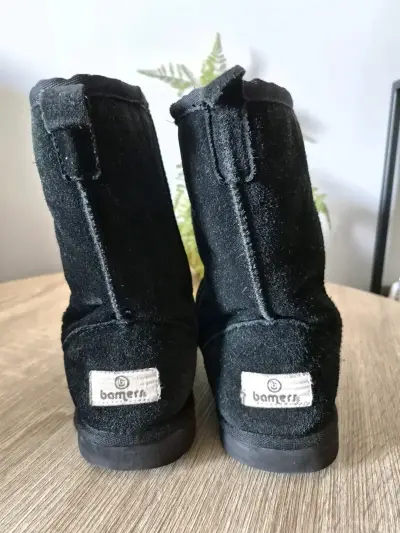 Botas negras de gamuza para mujer Bamers - miniatura 3