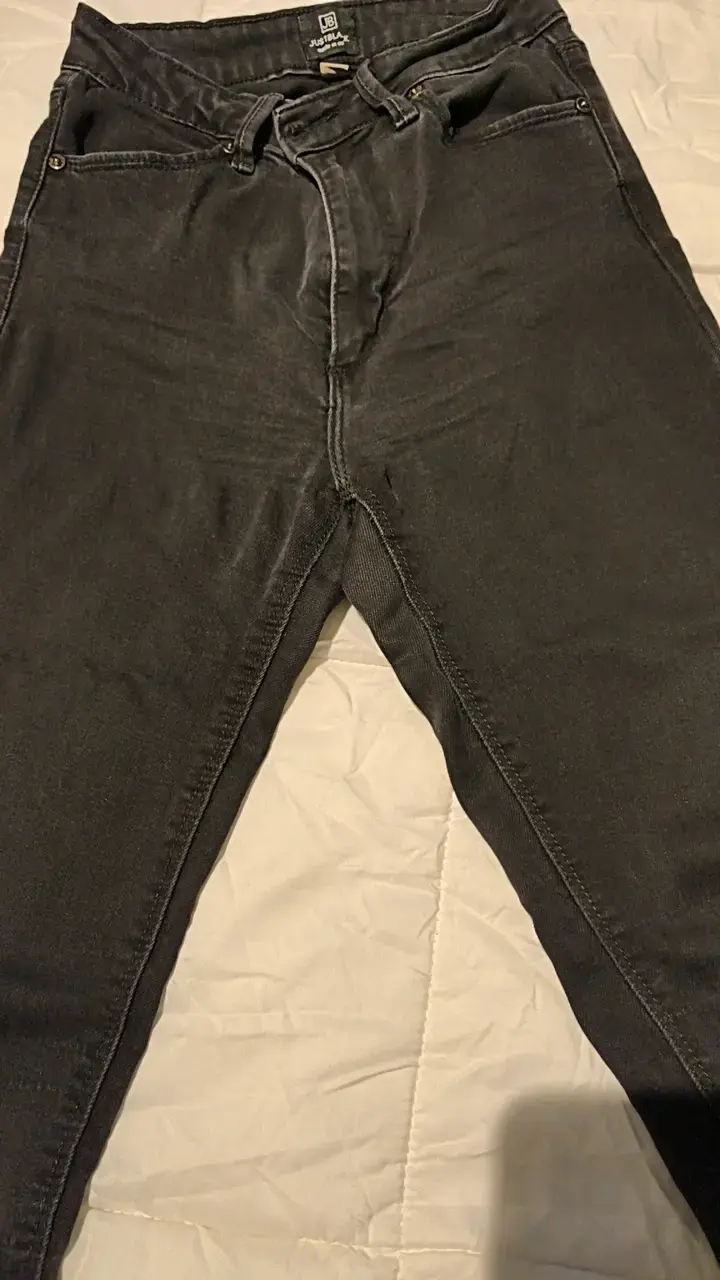 Pantalones negros desteñido talla 36 just black - 2