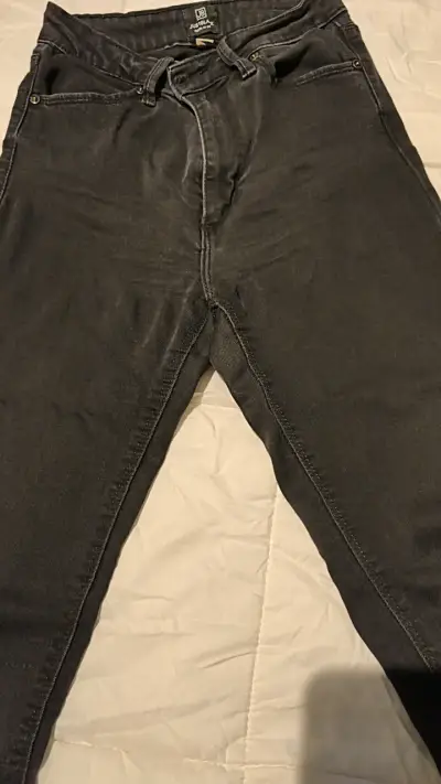 Pantalones negros desteñido talla 36 just black - miniatura 2
