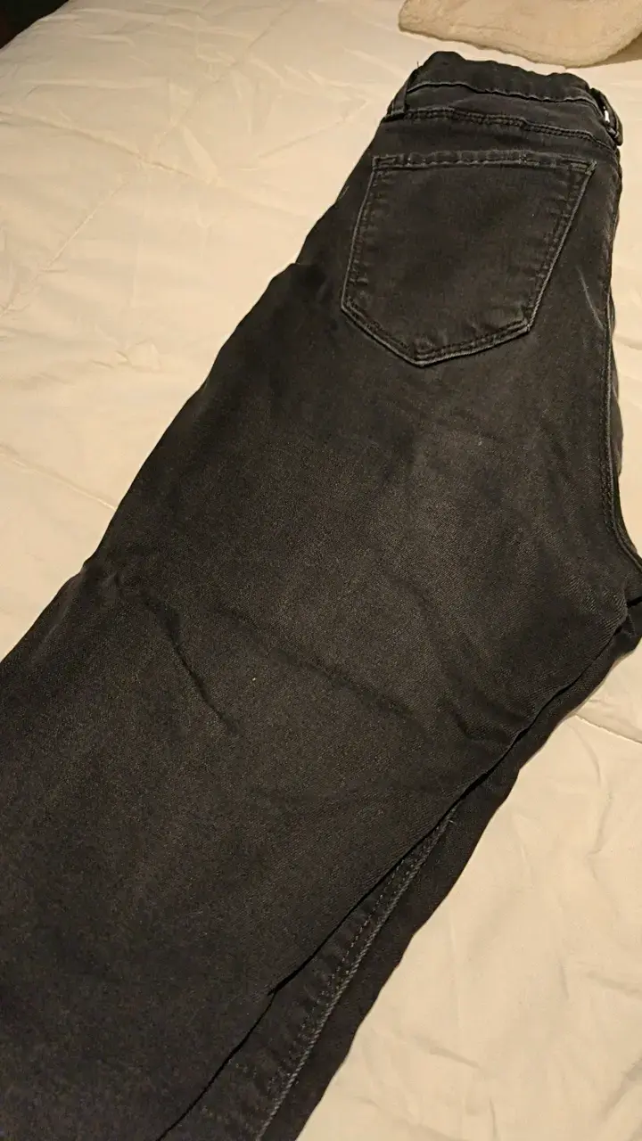 Pantalones negros desteñido talla 36 just black - 3