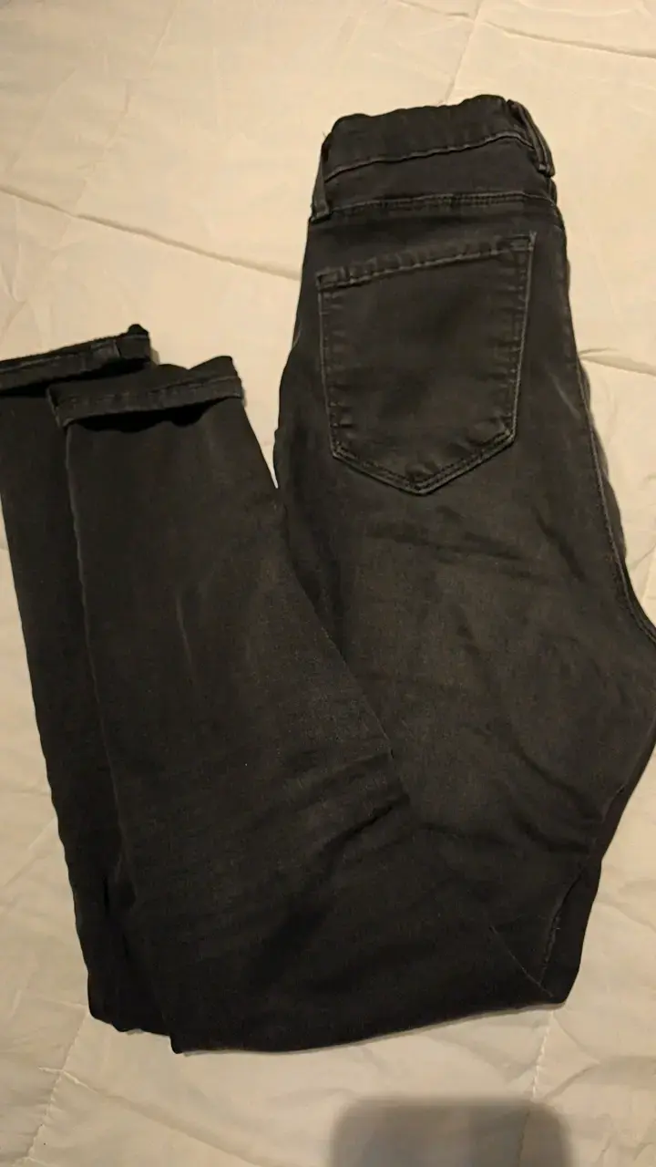 Pantalones negros desteñido talla 36 just black - 4