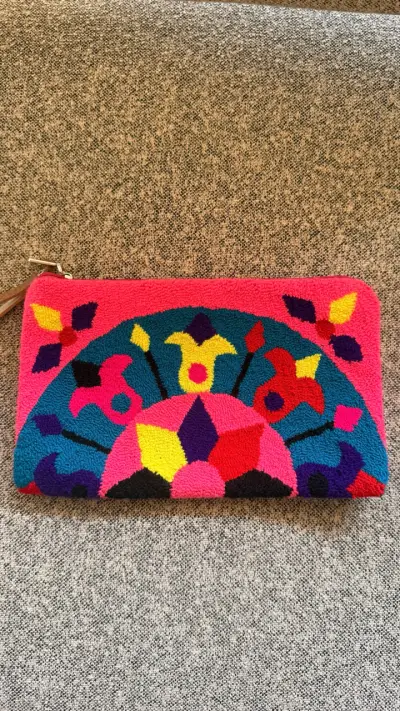 Cartera de Mano Bordada Multicolor - miniatura 1