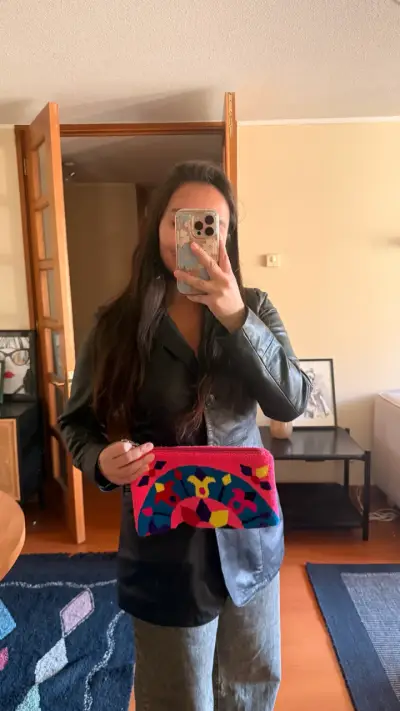 Cartera de Mano Bordada Multicolor - miniatura 2