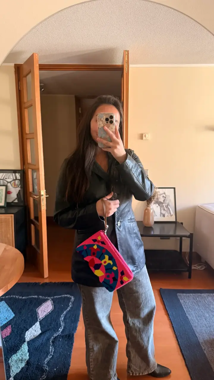 Cartera de Mano Bordada Multicolor - 3