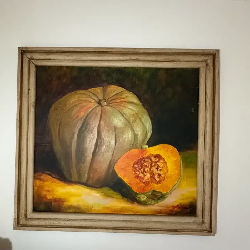 Cuadro de naturaleza muerta con calabaza - 1