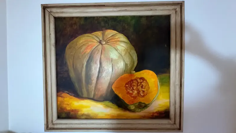 Cuadro de naturaleza muerta con calabaza - 2