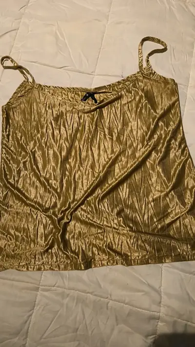 Top dorado de tirantes para mujer - miniatura 1