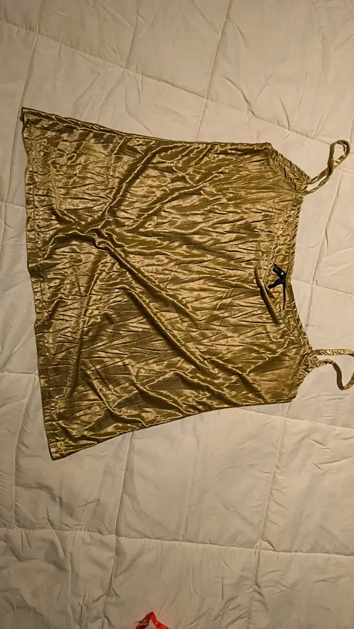 Top dorado de tirantes para mujer - 3