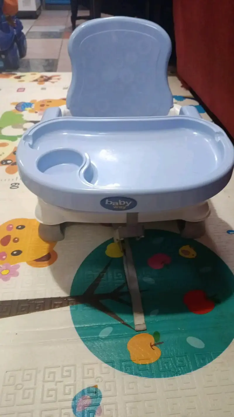 Silla de comer portatil para bebé Baby Way azul