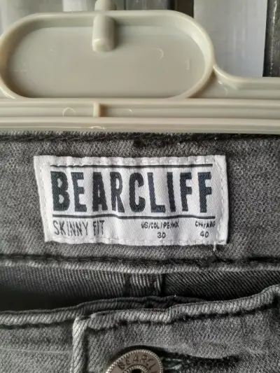 Jeans Skinny Fit Grises Bearcliff Talla 30 - miniatura 1