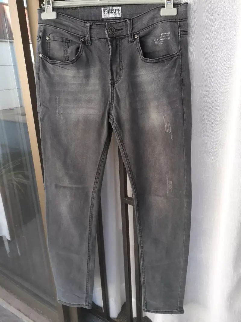 Jeans Skinny Fit Grises Bearcliff Talla 30 - 2