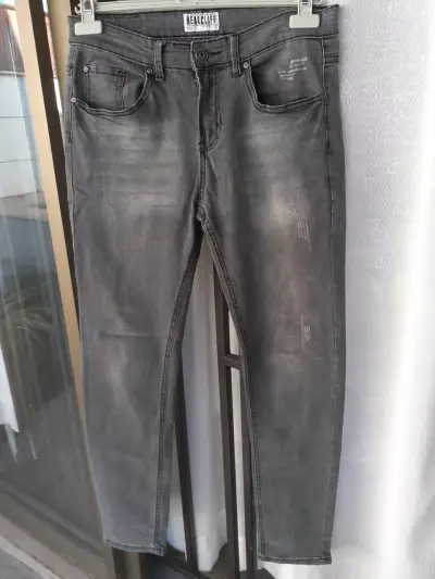 Jeans Skinny Fit Grises Bearcliff Talla 30 - miniatura 2