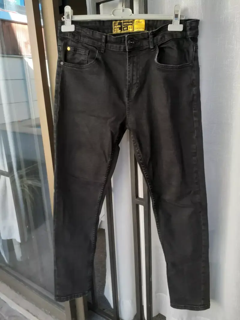 Jeans negros skinny fit para hombre JJO talla 42 - 2