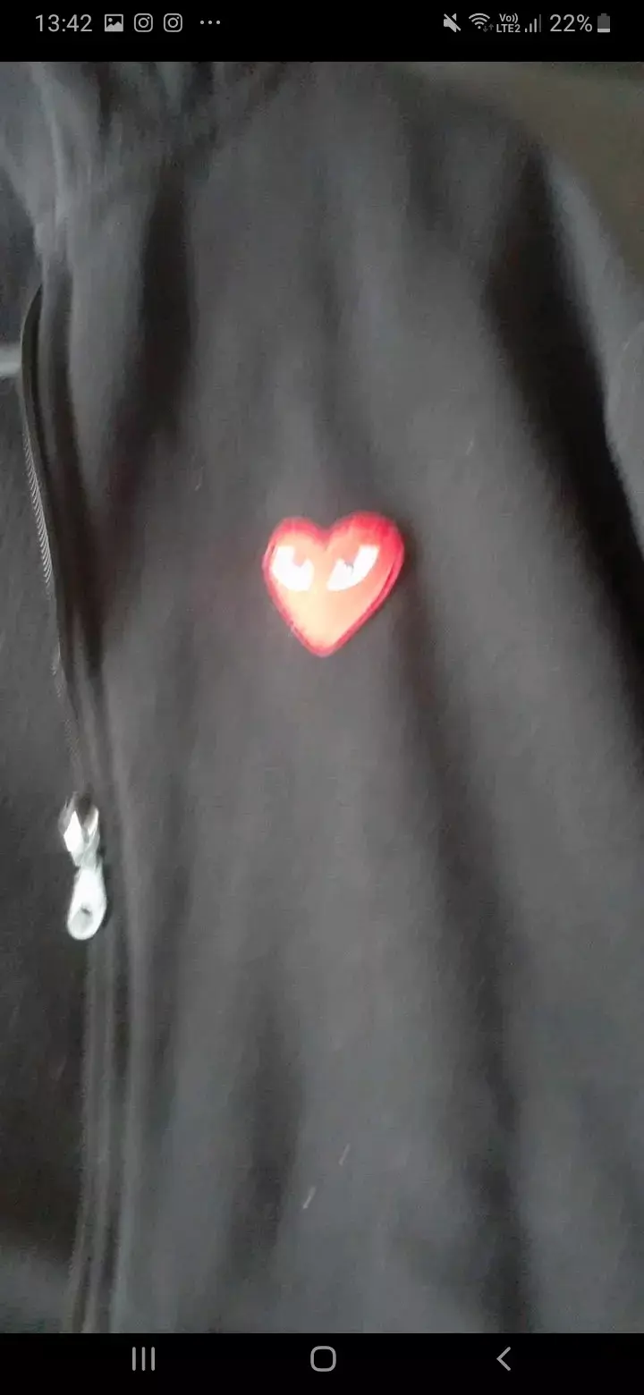 Polerón negro con capucha Comme des Garçons Play - 3
