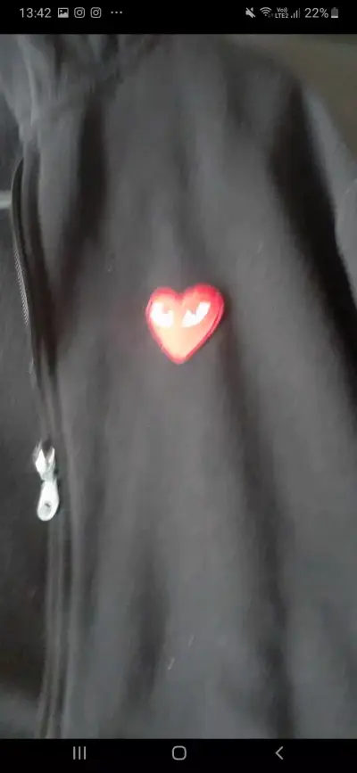 Polerón negro con capucha Comme des Garçons Play - miniatura 3