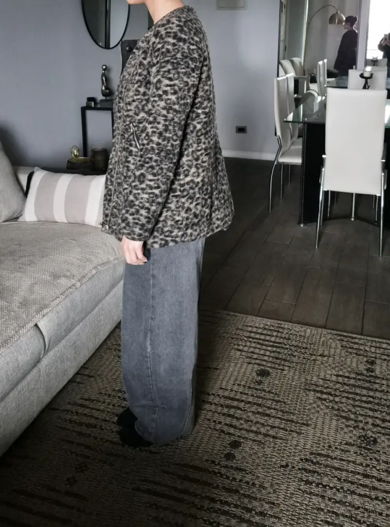 Chaqueta de lana estampada animal print Marquis - 2