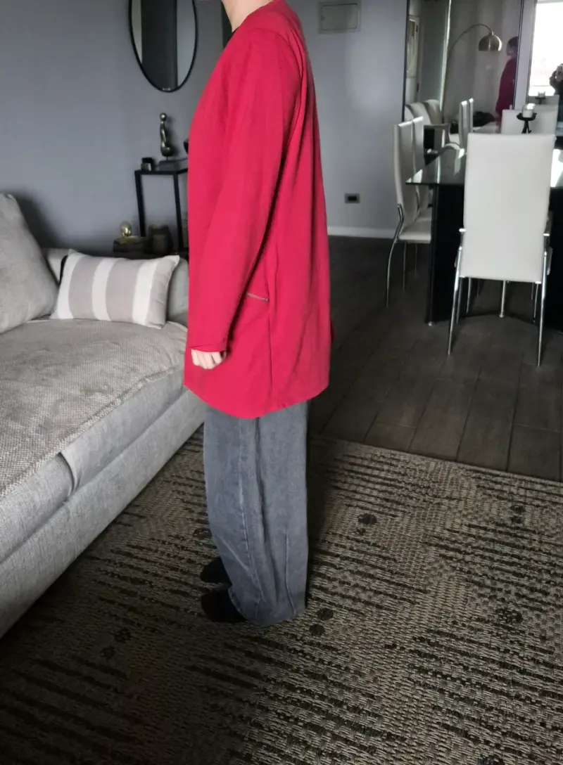 Blazer rojo casual para mujer talla M - 2