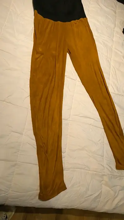 Pantalones de maternidad color mostaza - miniatura 2
