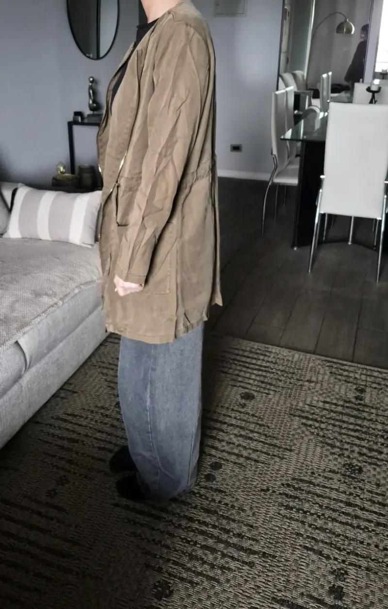 Chaqueta beige Zara Basic para mujer - 2