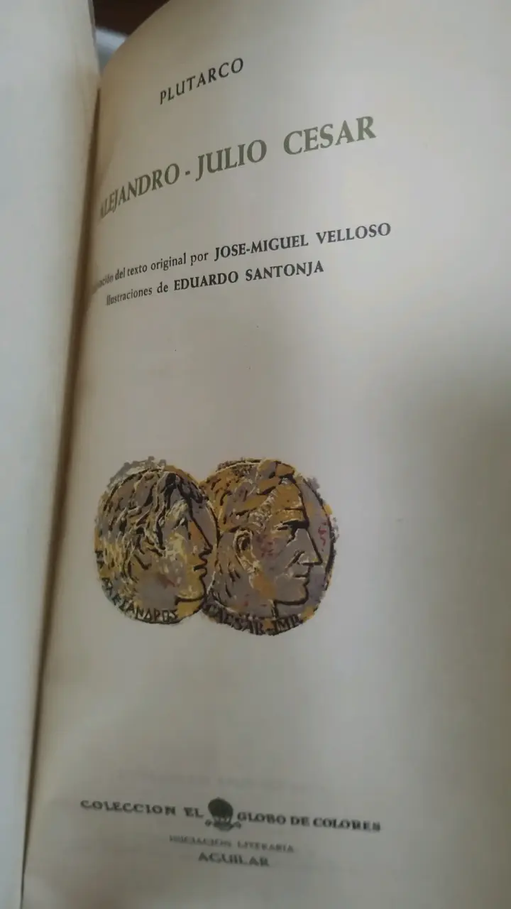 Libro Vidas Paralelas de Plutarco - Aguilar - 2