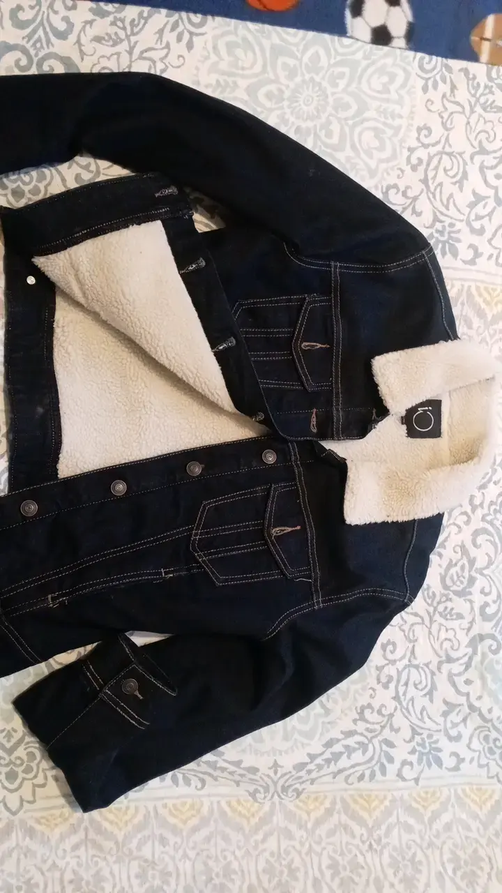 Chaqueta de mezclilla con forro borrego mujer - 1