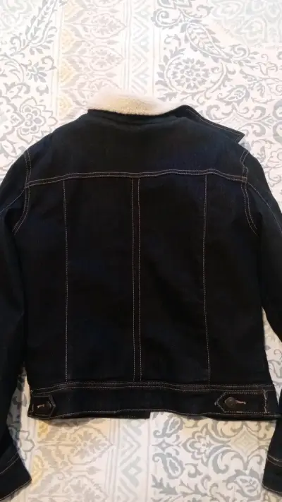 Chaqueta de mezclilla con forro borrego mujer - miniatura 3