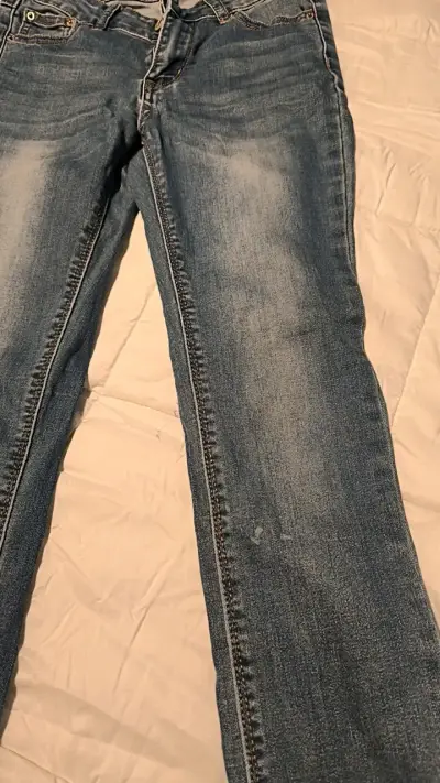 Jeans elasticados azul claro para mujer talla 36 - miniatura 2