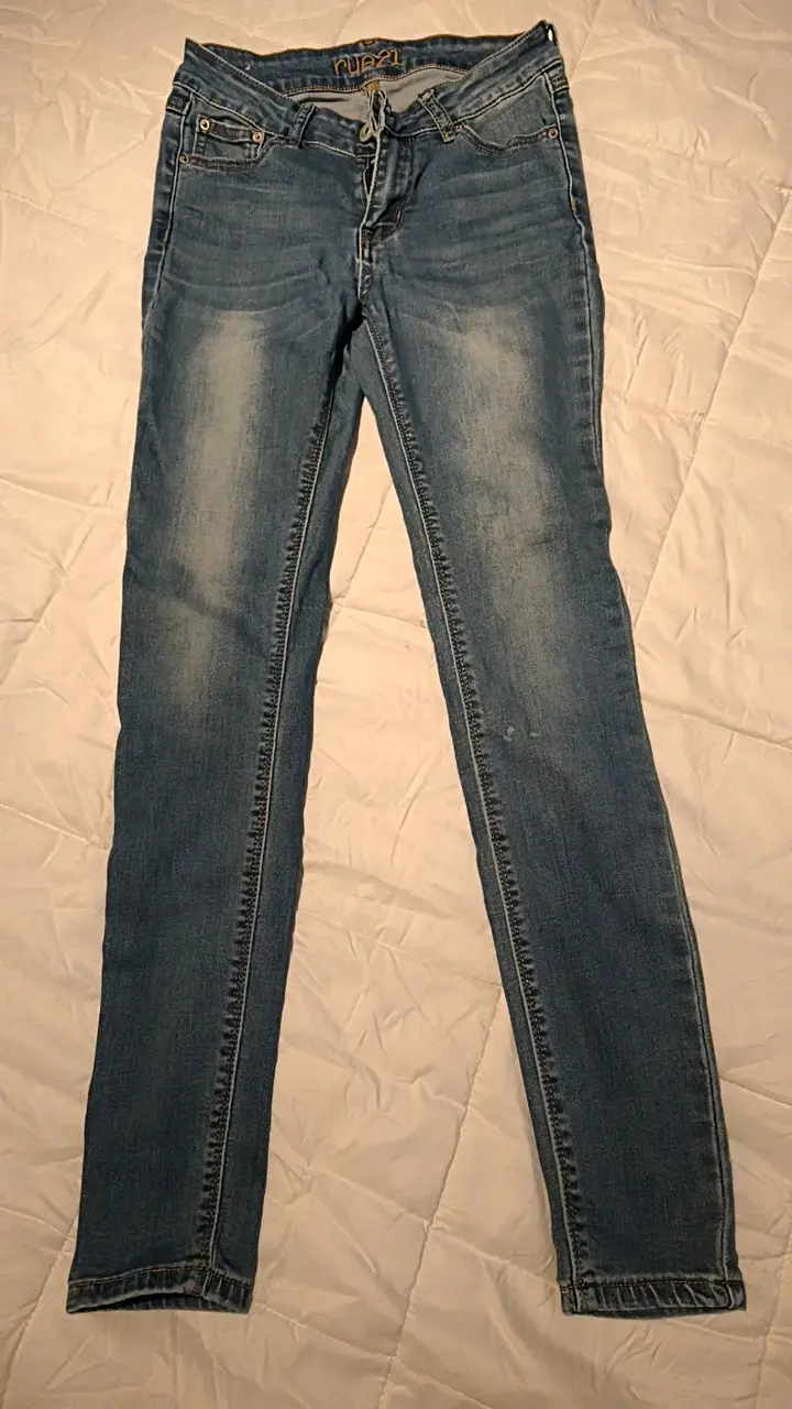 Jeans elasticados azul claro para mujer talla 36 - 4