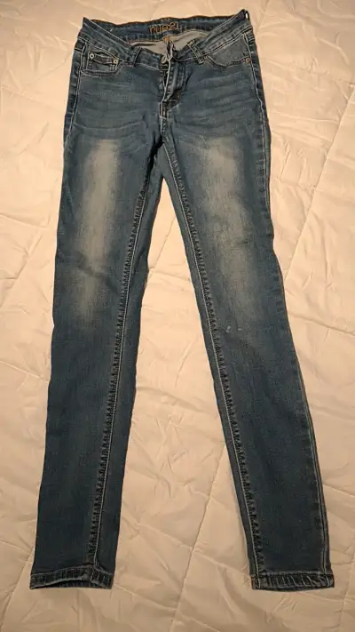 Jeans elasticados azul claro para mujer talla 36 - miniatura 4