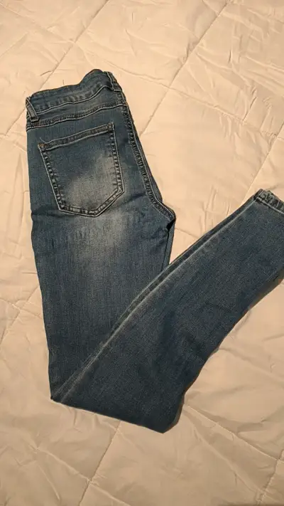 Jeans elasticados azul claro para mujer talla 36 - miniatura 5