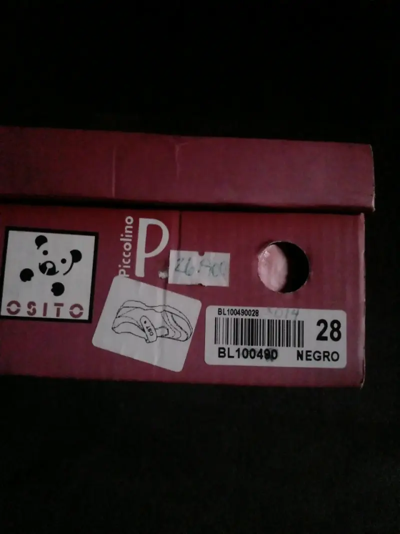 Zapatos de cuero negro para niño Osito talla 28 - 4
