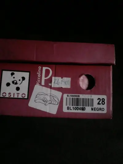 Zapatos de cuero negro para niño Osito talla 28 - miniatura 4