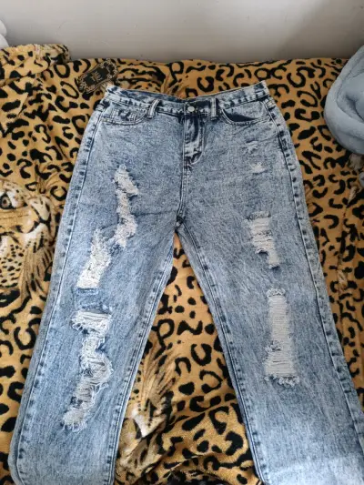 Jeans desgastados para mujer talla 40 - miniatura 1