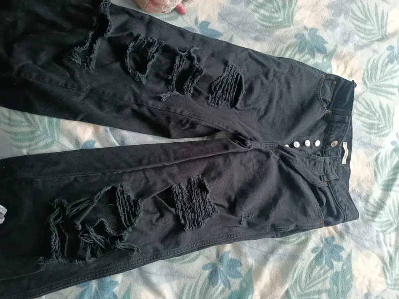 Jeans negros rasgados PacSun para mujer - 1