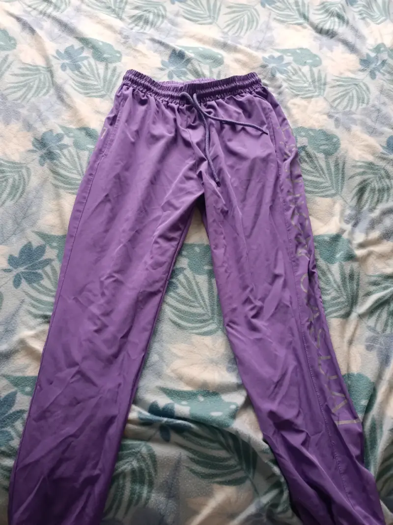 Pantalones deportivos morados para mujer talla XL - 1