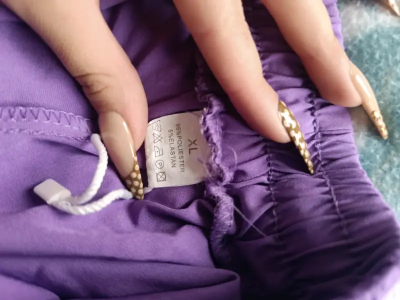 Pantalones deportivos morados para mujer talla XL - 2