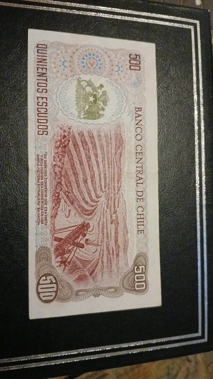 Billete antiguo de 500 escudos de Chile - 2