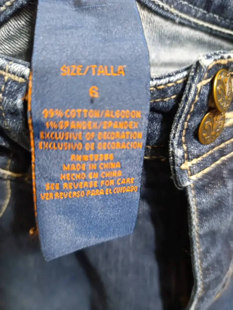 Jeans de mezclilla azul para mujer talla 6 - 4