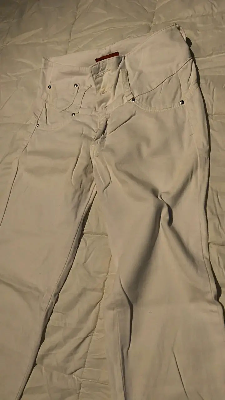 Jeans Pantalon blancos strech colombianos - 2