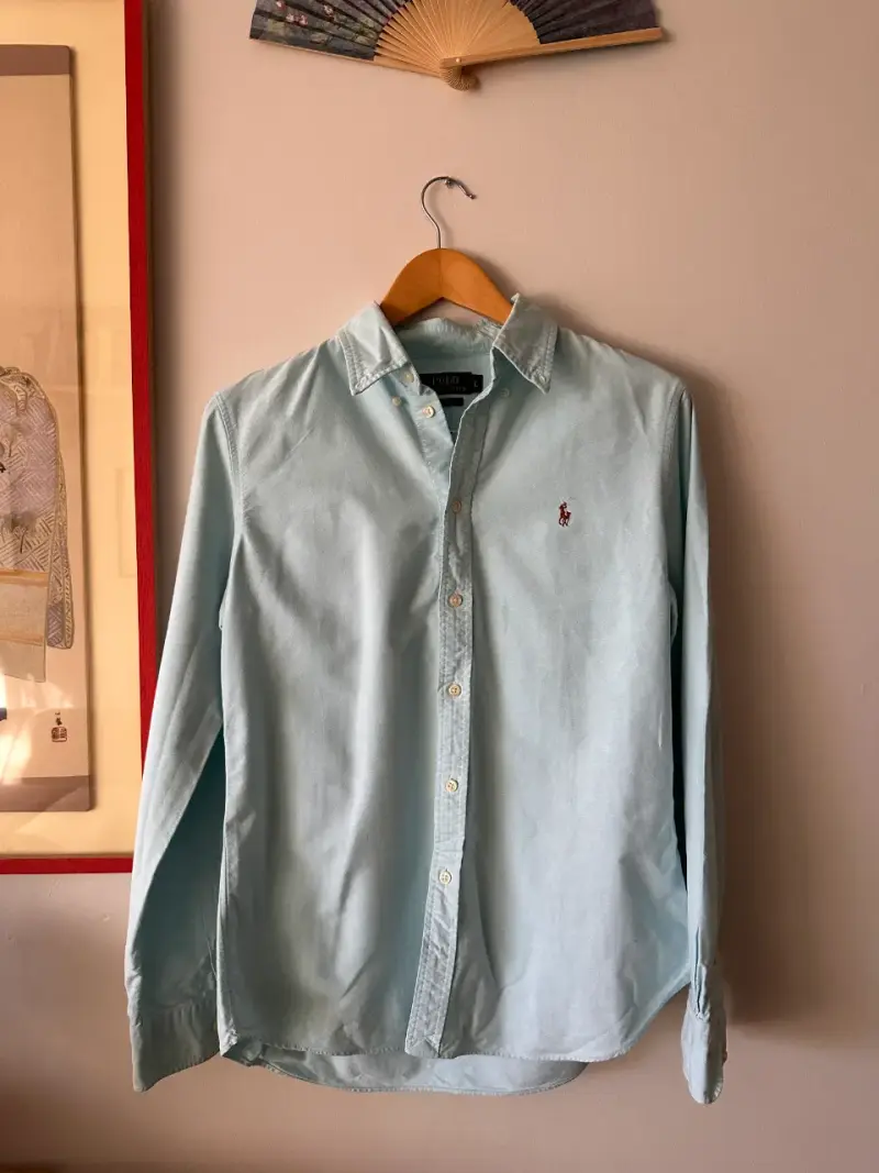 Camisa Polo Ralph Lauren celeste para mujer - 2