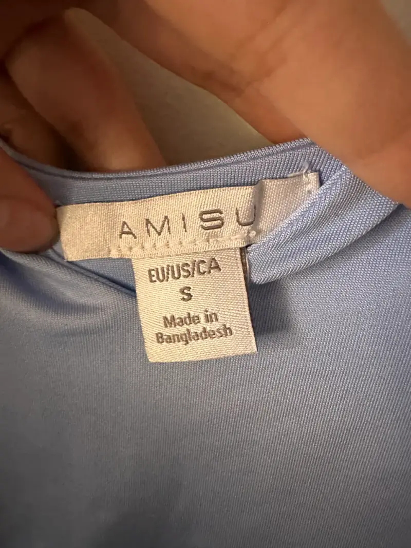 Top sin mangas azul claro Amisu talla S - 2