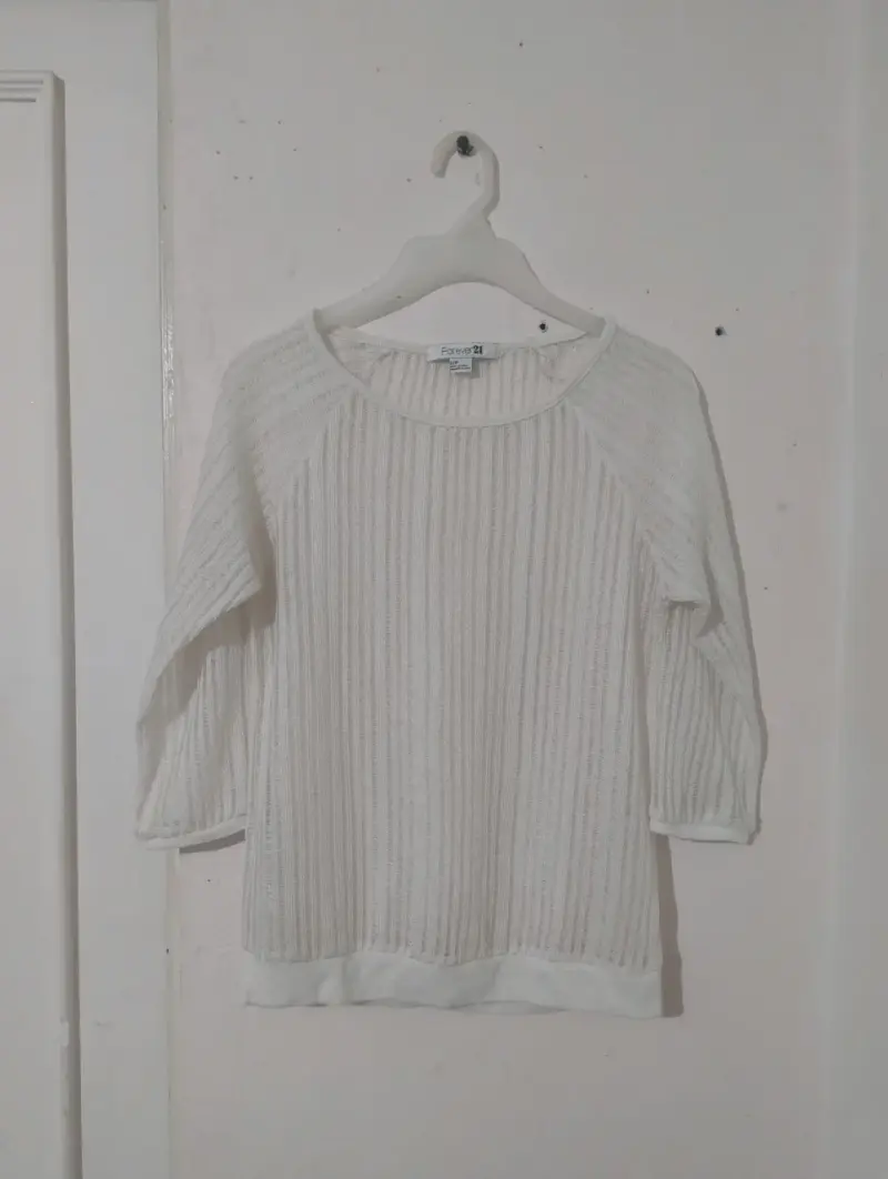 Suéter Blanco de Punto Forever 21 S