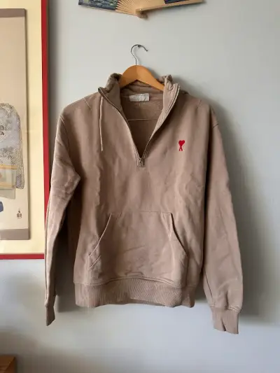 Polerón beige con cierre Ami - miniatura 1