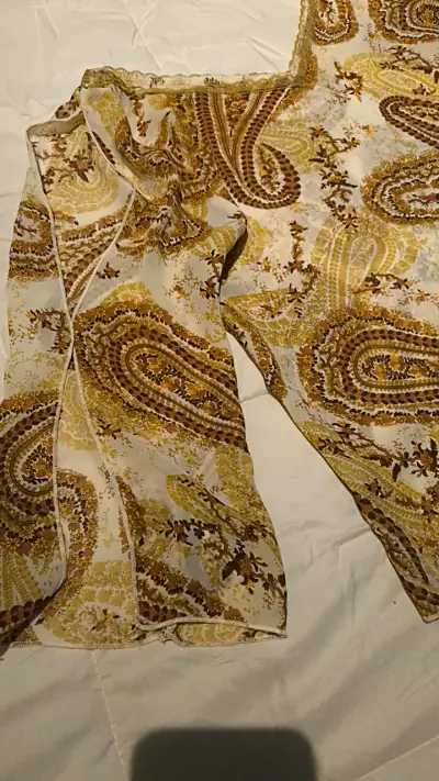 Blusa estampada gasa de manga larga abierta - miniatura 2