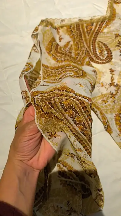 Blusa estampada gasa de manga larga abierta - miniatura 3