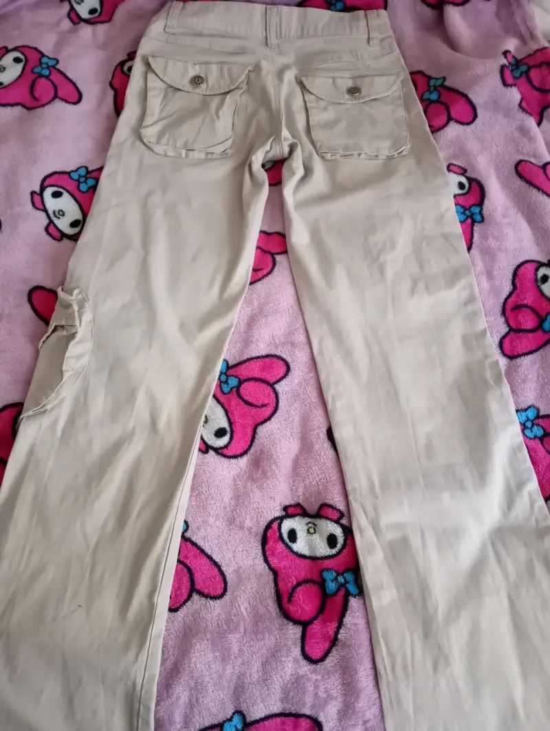 Pantalones cargo beige - 2