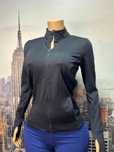 Chaqueta Deportiva Negra para Mujer con Cierre - miniatura 1