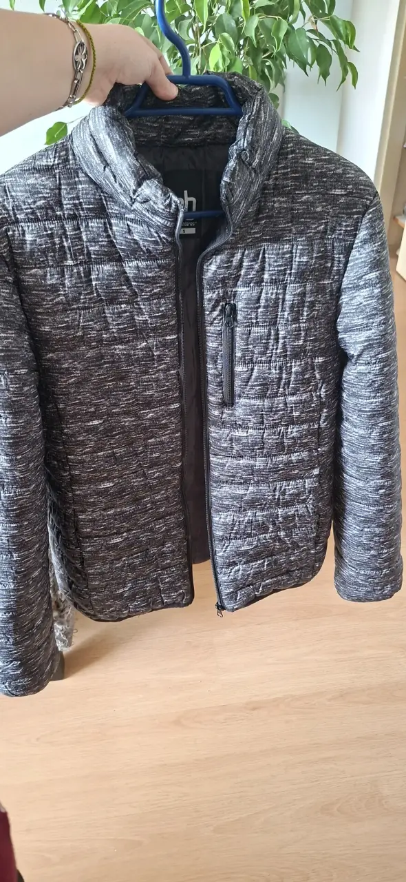 Chaqueta acolchada gris para hombre talla S